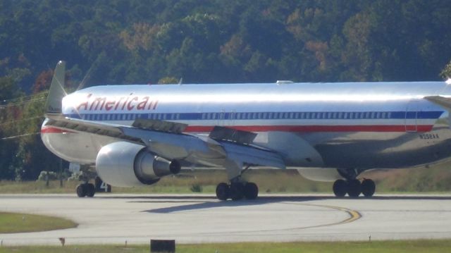 BOEING 767-300 (N352AN) - Lift Spoilers still up.  Taken October 27, 2014.