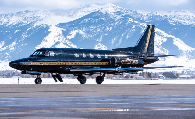 North American Sabreliner (N217HM) - Nice Sabreliner 65 at KBZN