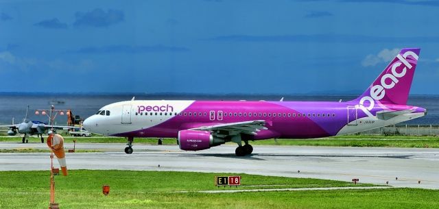 Airbus A320 (JA811P) - A JSDF F-15 Waiting...