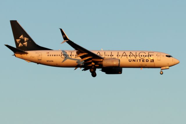 Boeing 737-800 (N76516) - UA 217 arriving from Denver