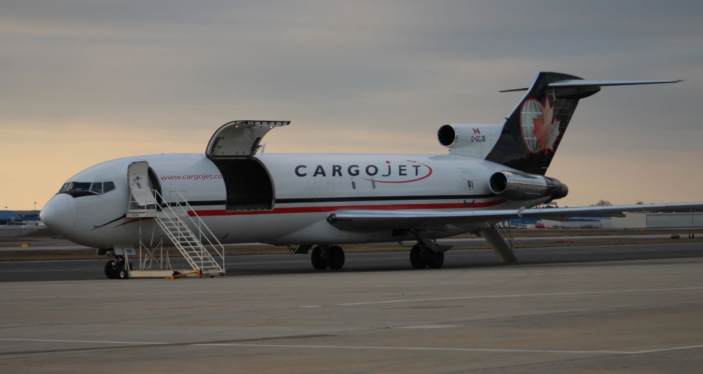BOEING 727-200 (C-GCJB) - A Cargojet Boeing 727-200, doors open and rear stairs down, on the air cargo ramp at Carl T. Jones Field, Huntsville International Airport, AL - January 23, 2017.