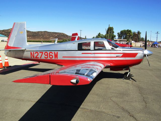 Mooney M-20 (N2796W) - On display at Ramona