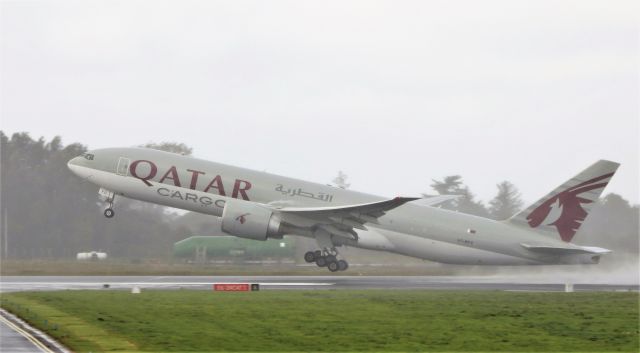 Boeing 777-200 (A7-BFC) - qatar cargo b777-fdz a7-bfc dep shannon for kentucky 3/10/21.