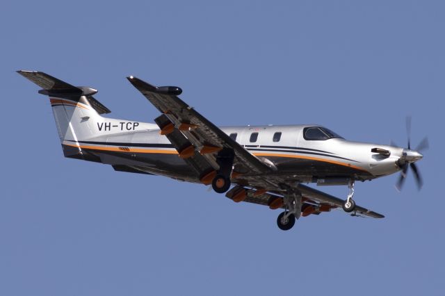 Pilatus PC-12 (VH-TCP) - Agile Aviation-owned Pilatus PC-12 NGX arriving from Archerfield (YBAF) Queenland, to Adelaide Airport.