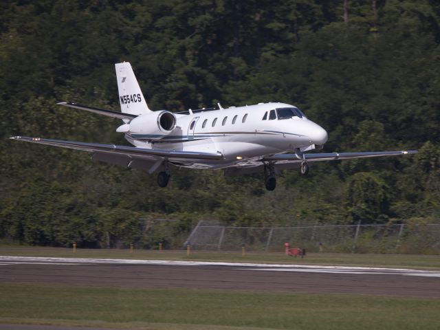 Cessna Citation Excel/XLS (N554CS) - Landing runway 08.