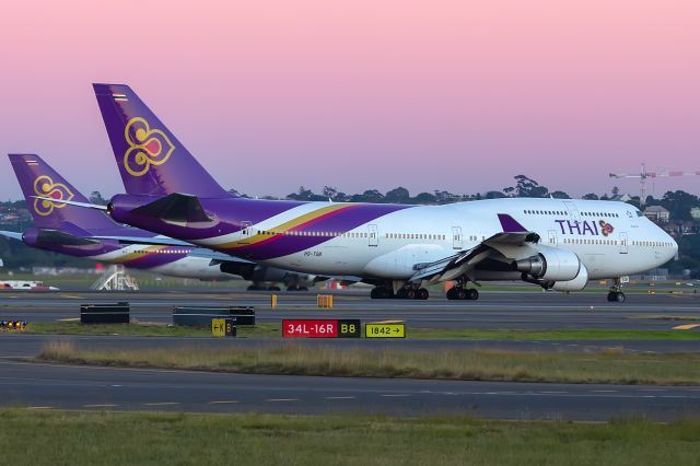 Boeing 747-400 (HS-TGB) - TG475/THA475 fr. BKK Bangkok, SYD/YSSY 24/06/2018