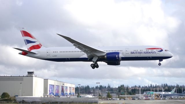 Boeing 787-9 Dreamliner (G-ZBKF) - BOE367 on final to Rwy 16R during its C1 flight on 1/24/16. (ln 392 / cn 38622). 