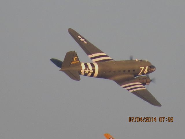 Douglas DC-3 (N4089T) - Duck Creek at Grand Lake Oklahoma small airshow before the biggest fireworks show in the Midwest.