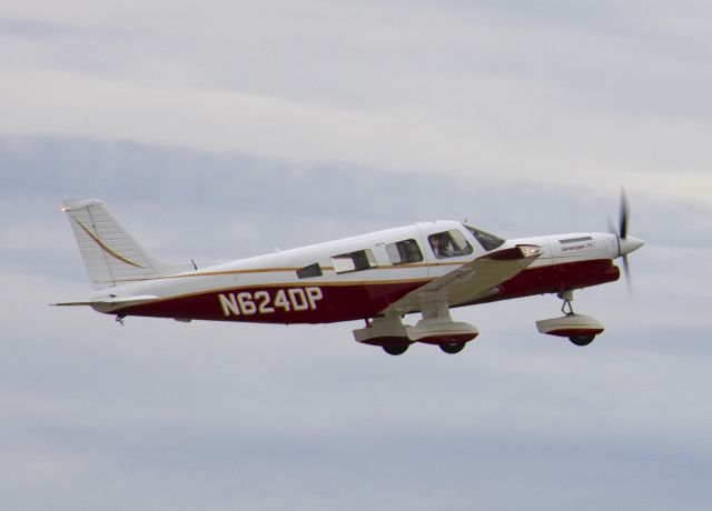 Piper Saratoga (N624DP) - Piper Saratoga N624DP taking off at Easterwood Field, College Station, Texas. Photo captured by my son, Andrew Hamons.