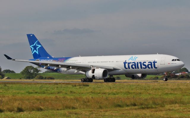 Airbus A330-300 (C-GTSO) - air transat a330 c-gtso diverting to shannon for a fuel stop 8/9/14.