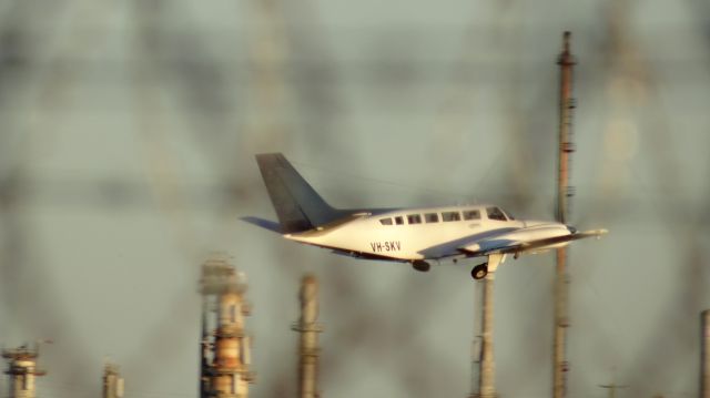 Cessna 404 Titan (VH-SKV) - VH-SKV departing Brisbane Airport