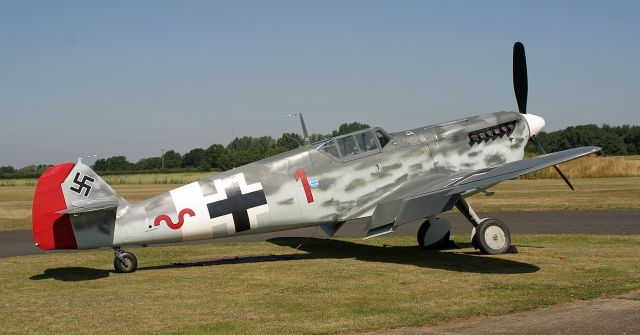 MESSERSCHMITT Bf-109 (G-BWUE) - Hispano-built...and lovingly restored at Breighton (Yorkshire), home to the Real Aeroplane Club