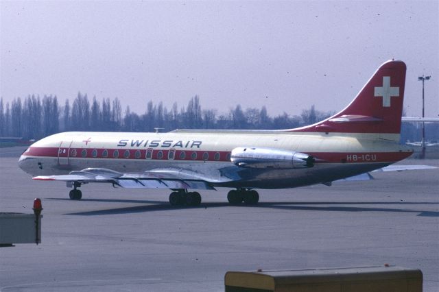 SUD-EST SE-210 Caravelle (HB-ICU) - April 1969 at Düsseldorf (EDDL)