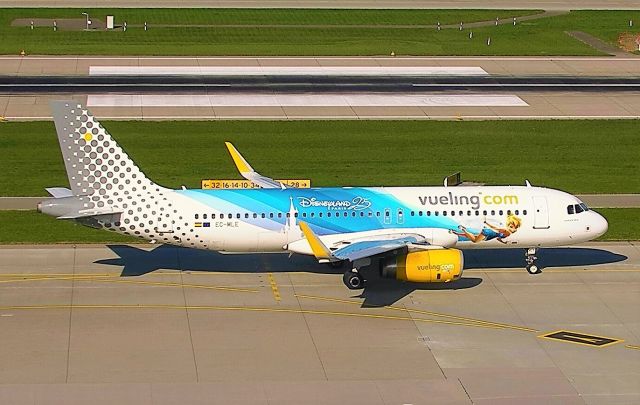 Airbus A320 (EC-MLE) - Vueling's Disney livery taxiing for departure.