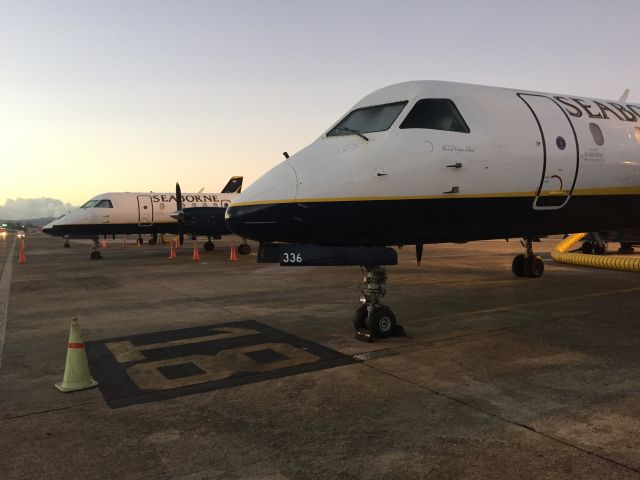 Saab 340 (N336SA) - 0600 preflight @ SJU Gate 18