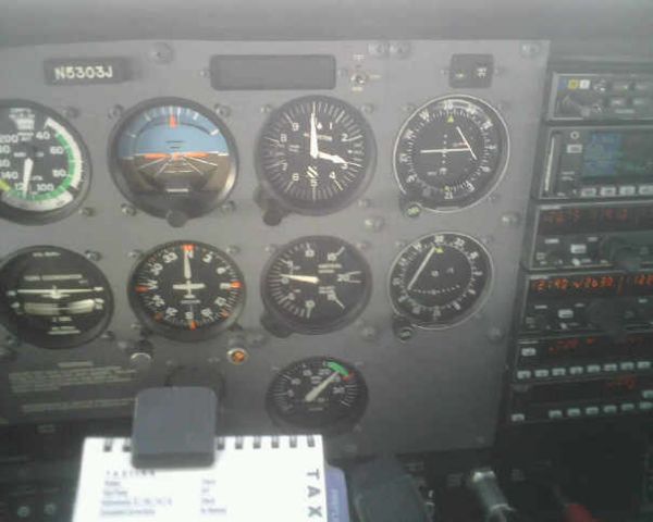 Cessna Skyhawk (N5303J) - Cockpit of N5303J in flight