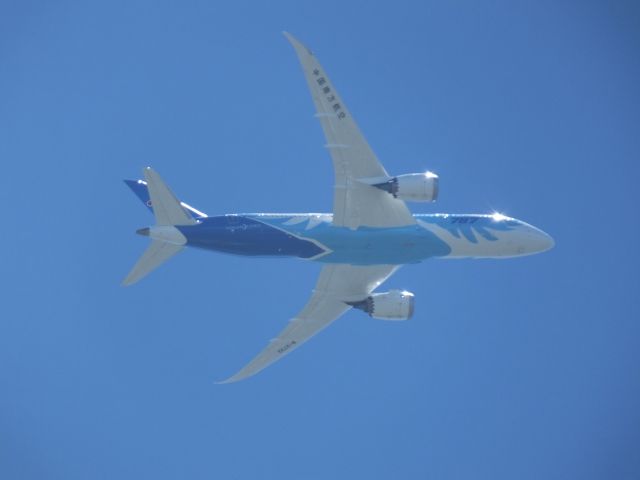 Boeing 787-8 (B-2732) - Flight CZ335, near One Tree Hill before final turn to Auckland Airport