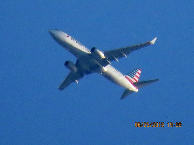 Boeing 737-800 (N991AN) - American Airlines test flight out of Tulsa Oklahoma over Baxter Springs Kansas.