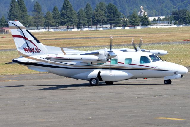 Mitsubishi MU-2 (N6KE) - Taxiing into the ramp after arriving from Idaho Falls (KIDA/IDA).