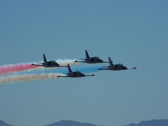 Aero L-39 Albatros (N139RH) - The Patriot Sky Team in their L-39s make a low pass at Davis Monthan March 20th 2010