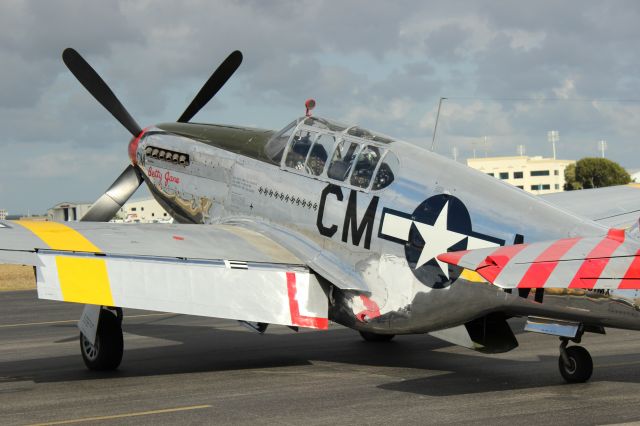 North American P-51 Mustang (NL251MX) - Betty Jane P-51C visiting KFXE on 2/10/13, along with Witchcraft B-24J and Nine-O-Nine B-17G.