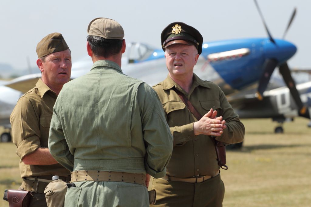 — — - Re-enactors at Flying Legends 2013.
