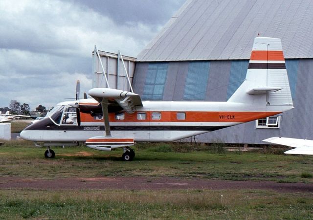 GAF Searchmaster (VH-ELN) - An early GAF Nomad at Bankstown Airport. Later sold to New Guinea.