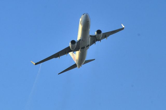 Boeing 737-800 (JA335J) - Loosing water at TO