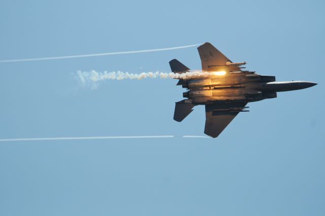 — — - F-15 at Seymour Johnson Air Force Base at the Wings over Wayne Air Show 2015