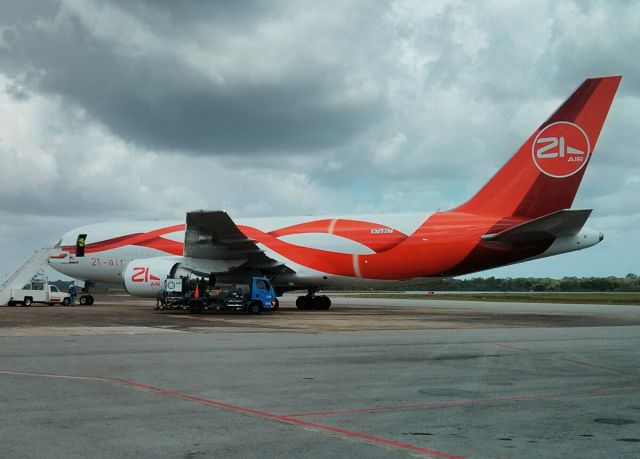 BOEING 767-200 (N768QT) - Dynamic Airways operating a Cargo Charter to Suriname.