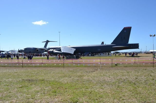 Boeing B-52 Stratofortress — - USAF B-52 at the Australian International Airshow 2013, I believe this one is based in Guam.