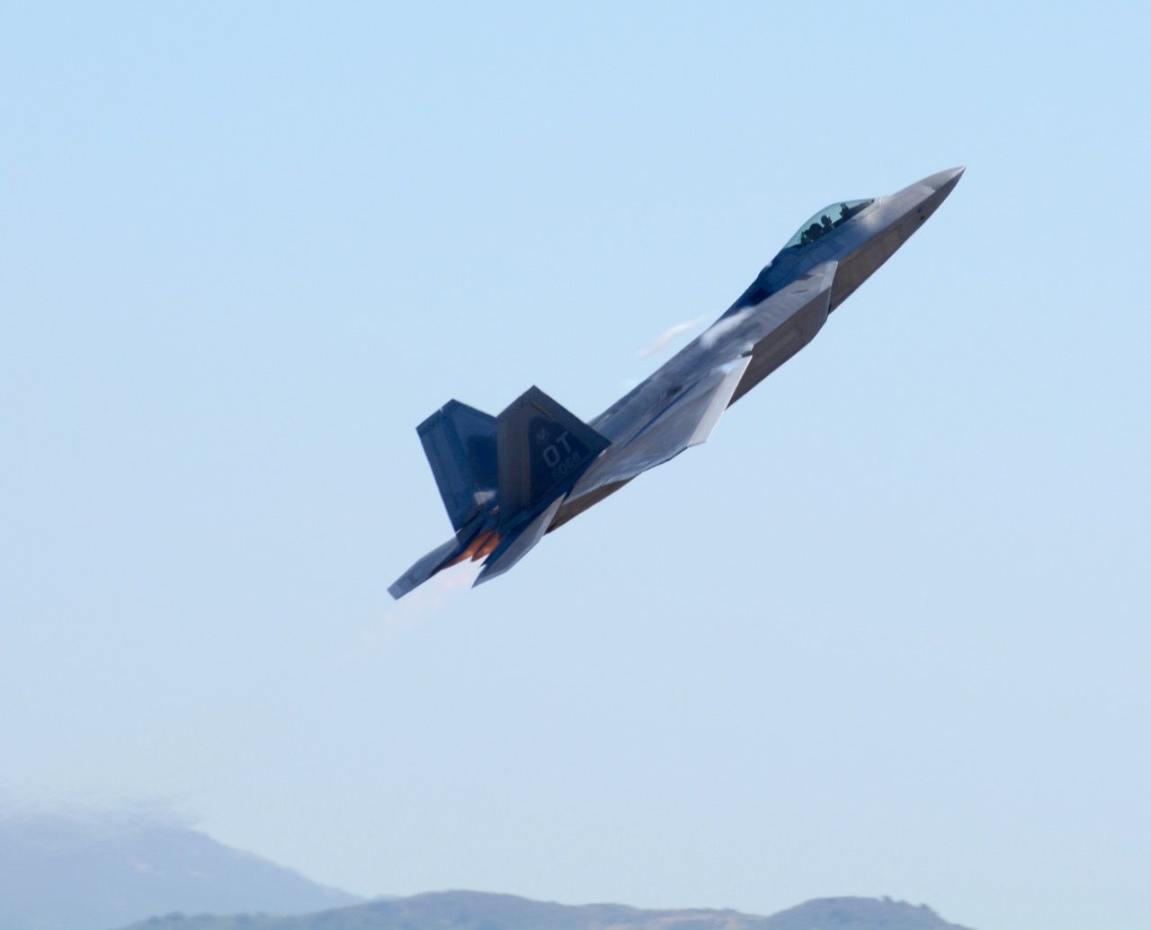 Lockheed F-22 Raptor — - Full Burner Take Off. Chino Planes of Fame Air Show.