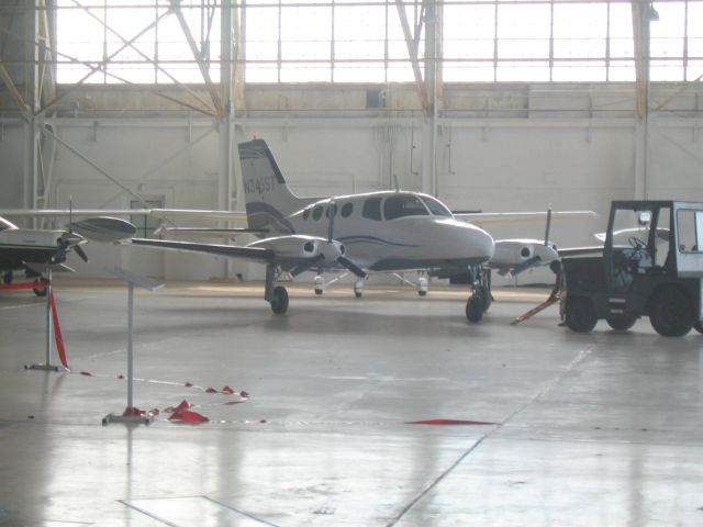 Cessna 402 (N345ST) - In the hangar at Victoria