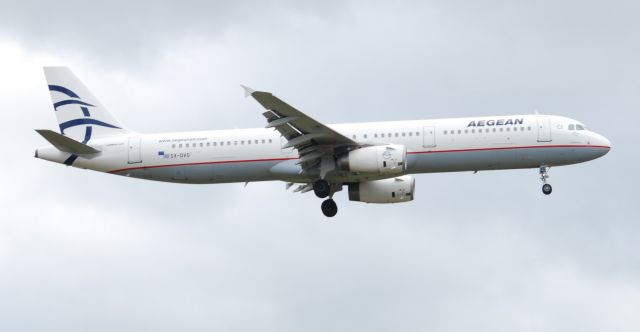 Airbus A321 (SX-DVO) - Taken from the threshold of 27R