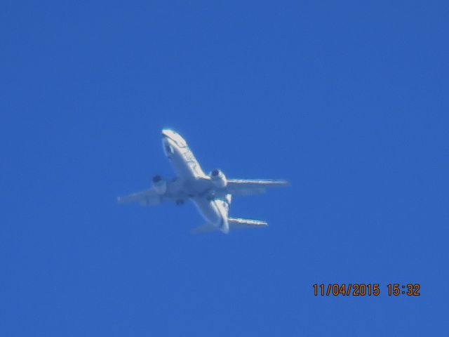BOEING 737-400 (N703AS) - Alaska Airlines test flight 9430 out of OKC over Southeaster Kansas at 15,900 feet and 150mph.