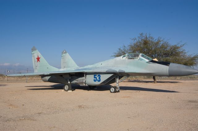 MIG29 — - Mig 29 as found parked in Arizona desert