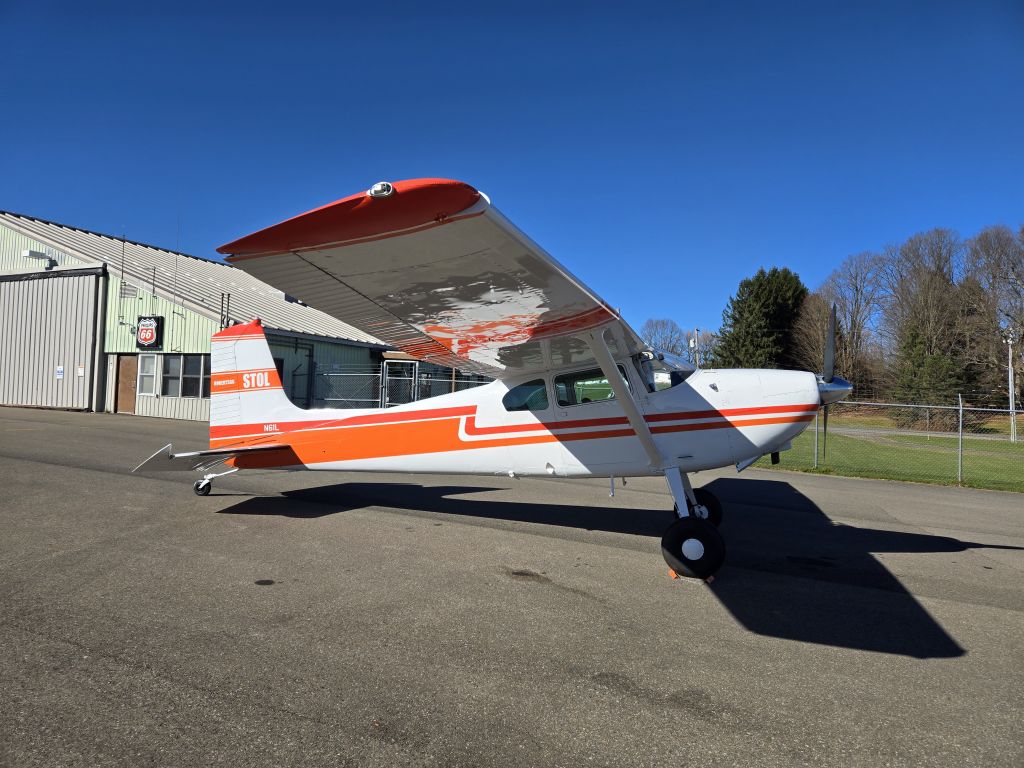 Cessna Skywagon 180 (N61L) - Fueling up after cross country