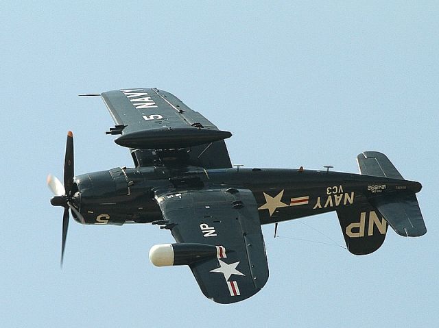 VOUGHT-SIKORSKY V-166 Corsair (NX45NL) - Vought F4U-5NL Corsair..Photo taken from the ground.