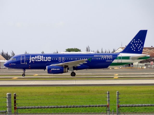 Airbus A320 (N531JL) - In honor to New Yorks finest!