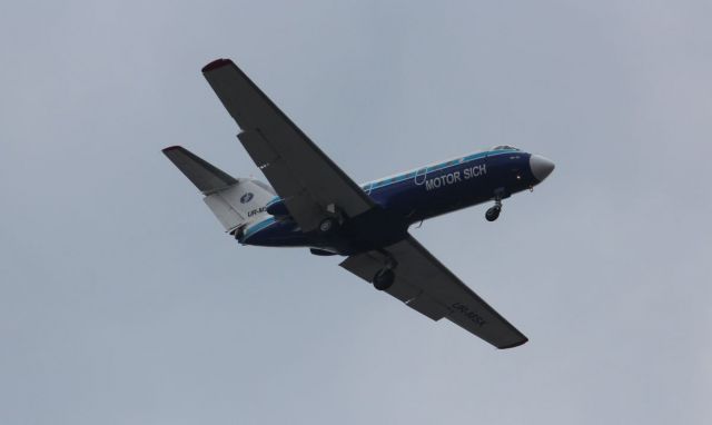 YAKOVLEV Yak-40 (UR-MSX) - Picture taken from under final approach to runway, July 12, 2019