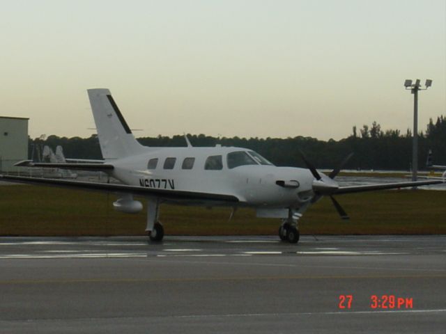 Piper Malibu Mirage (N6077V) - On the Piper flight line