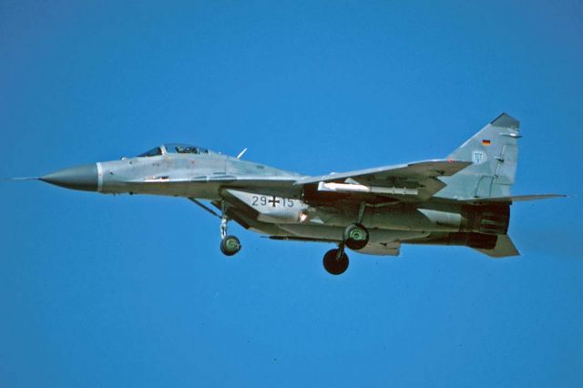 MIKOYAN MiG-33 (2915) - Luftwaffe Mikoyan-Gurevich MiG-29 Fulcrum of JG-73 Steinhoff at Nellis Air Force Base on November 5, 1999. It was the first participation of Fulcrums in Red Flag.