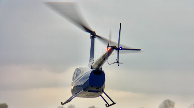 Robinson R-66 (N801GT) - An R66 departing from KHUF on a gloomy day. br /br /This aircraft is a 2018 Robinson R66 Turbine, SN 0891, owned/operated by Midwest Jet Charter Inc. 10/31/22. 