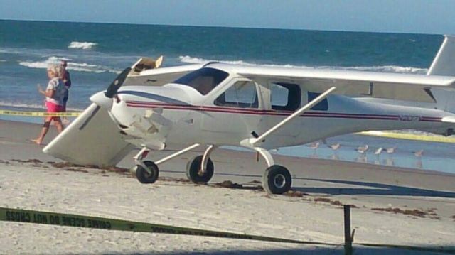 N207Y — - Washed ashore in Daytona Beach, FL. This plane seems to have run out of gas and ditched in the water, and aside from the broken wing it is in remarkably good condition for just coming ashore. Its registration says its an experimental, home-built aircraft. Model name Jabiru 250.