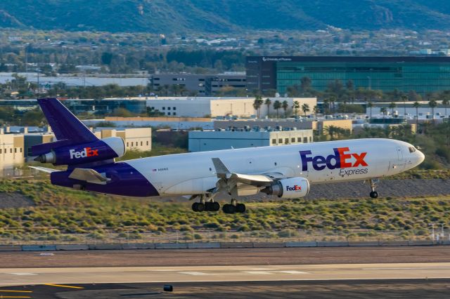 Boeing MD-11 (N591FE) - A FedEx MD11 landing at PHX on 2/19/23. Taken with a Canon T7 and Tamron 70-200 G2 lens.