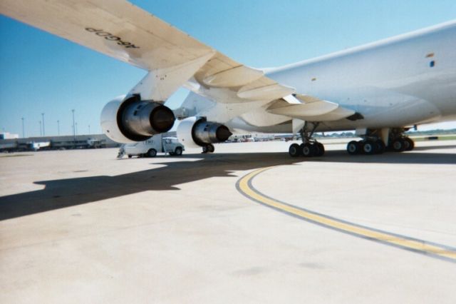 Boeing 747-200 (A6-GDP) - From the Dubai Royal AIr Wing, in Louisville for a horse charter this aircraft was used exclusively for transporting the horses for the Sultan of Dubai.