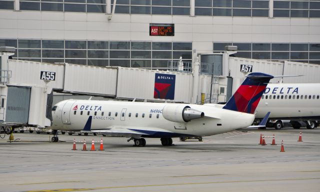 Canadair Regional Jet CRJ-200 (N496CA) - Delta Connection Bombardier CRJ-200ER N496CA in Detroit 