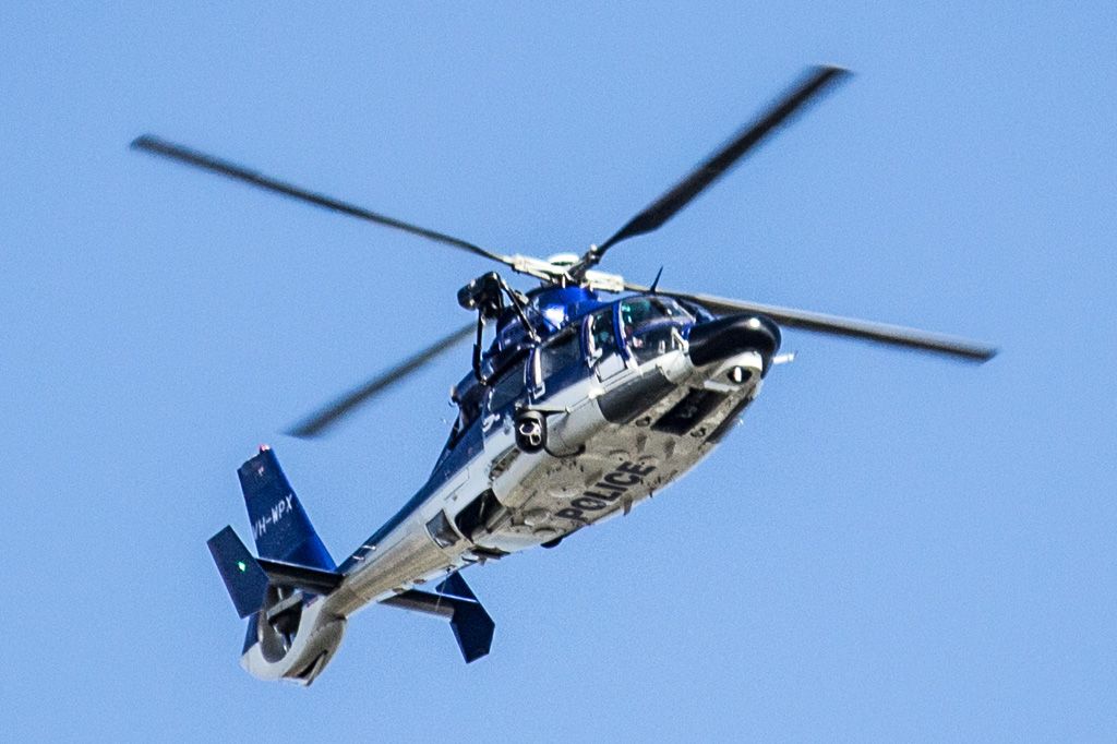 VOUGHT SA-366 Panther 800 (VH-WPX) - Eurocopter AS366N3+ Dauphin 2 VH-WPX  above Kingsley WA 6026.