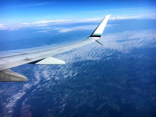 Boeing 737-900 (N408AS) - Climbing out of BWI enroute to LAX on AS739