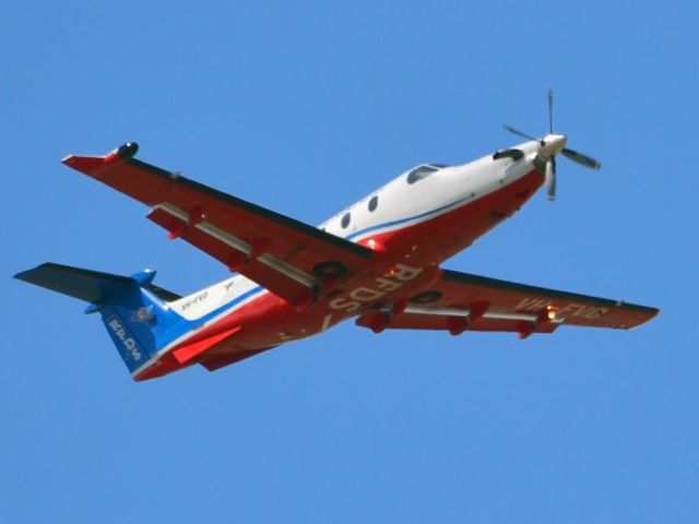 VH-FVD — - Getting airborne off runway 23 and heading off on another mercy flight. Saturday, 24th March 2012.